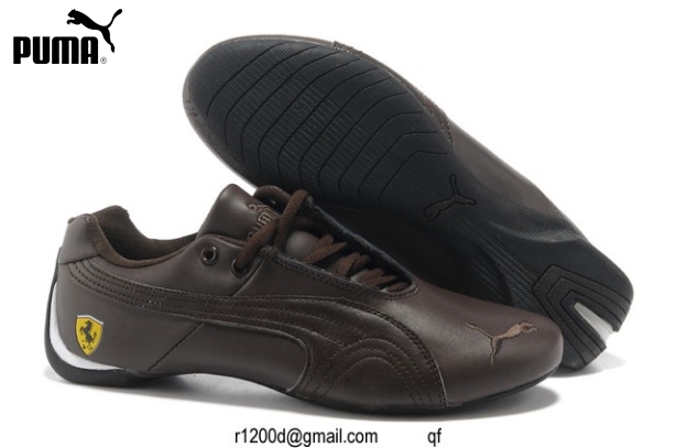 basket puma cuir marron